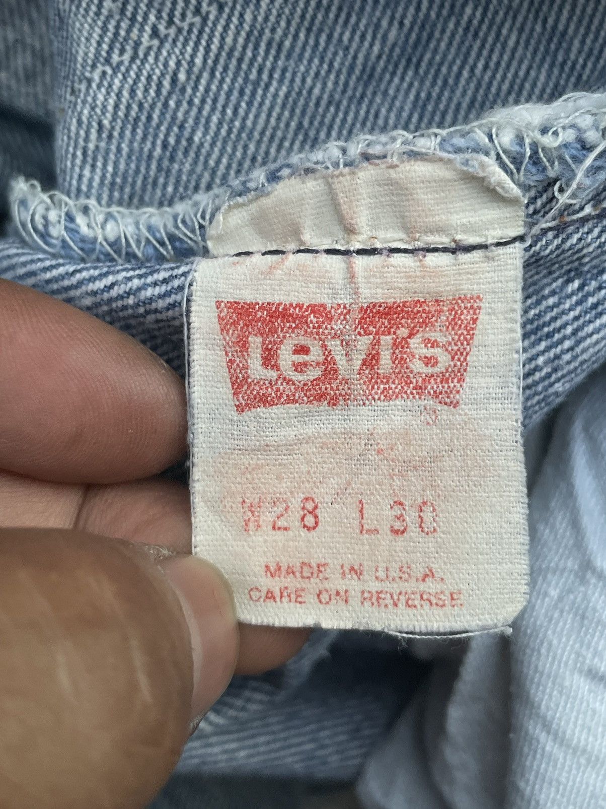 Levi's × Vintage Vintage 1990 Levis 501 e Stone Wash Distressed Size US 28 / EU 44 - 14 Thumbnail