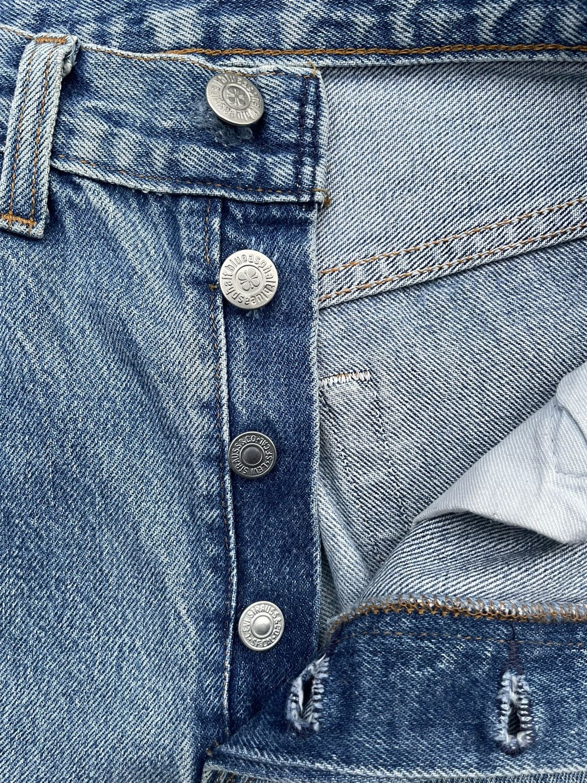 Levi's × Vintage Vintage 1990 Levis 501 e Stone Wash Distressed Size US 28 / EU 44 - 20 Thumbnail