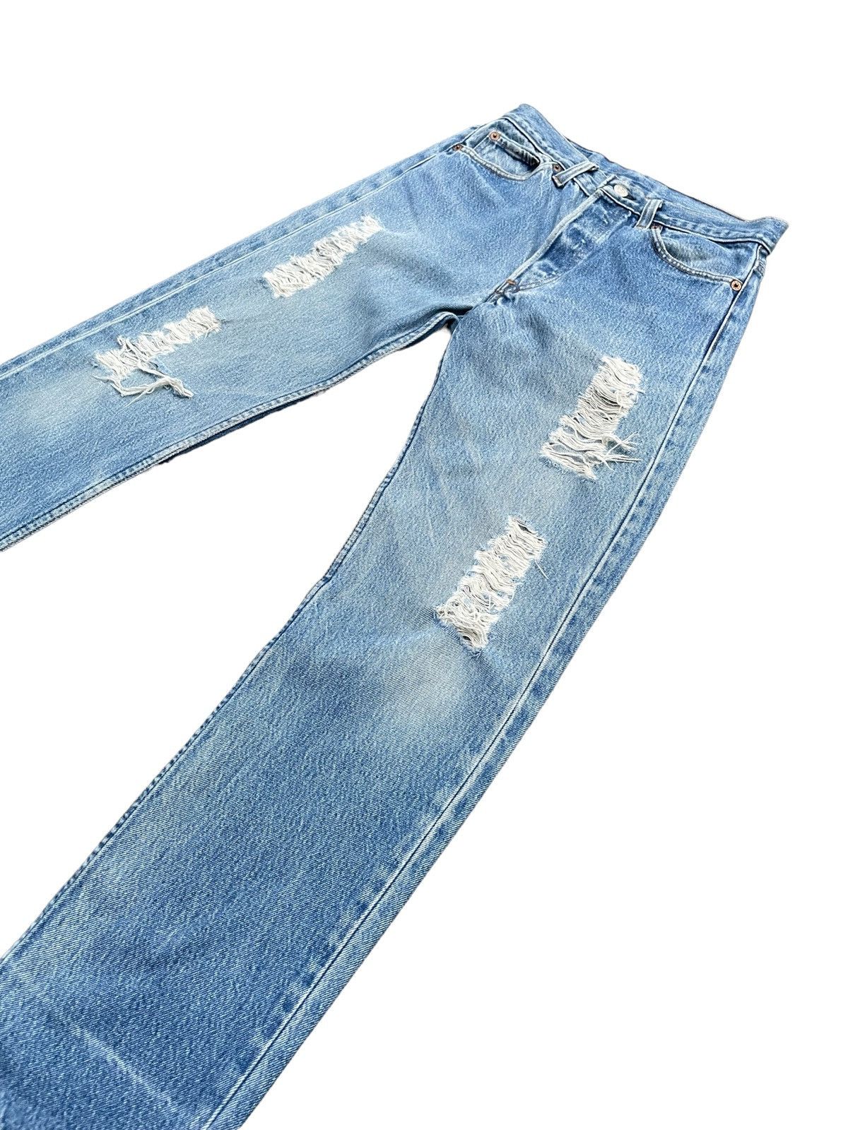 Levi's × Vintage Vintage 1990 Levis 501 e Stone Wash Distressed Size US 28 / EU 44 - 3 Thumbnail