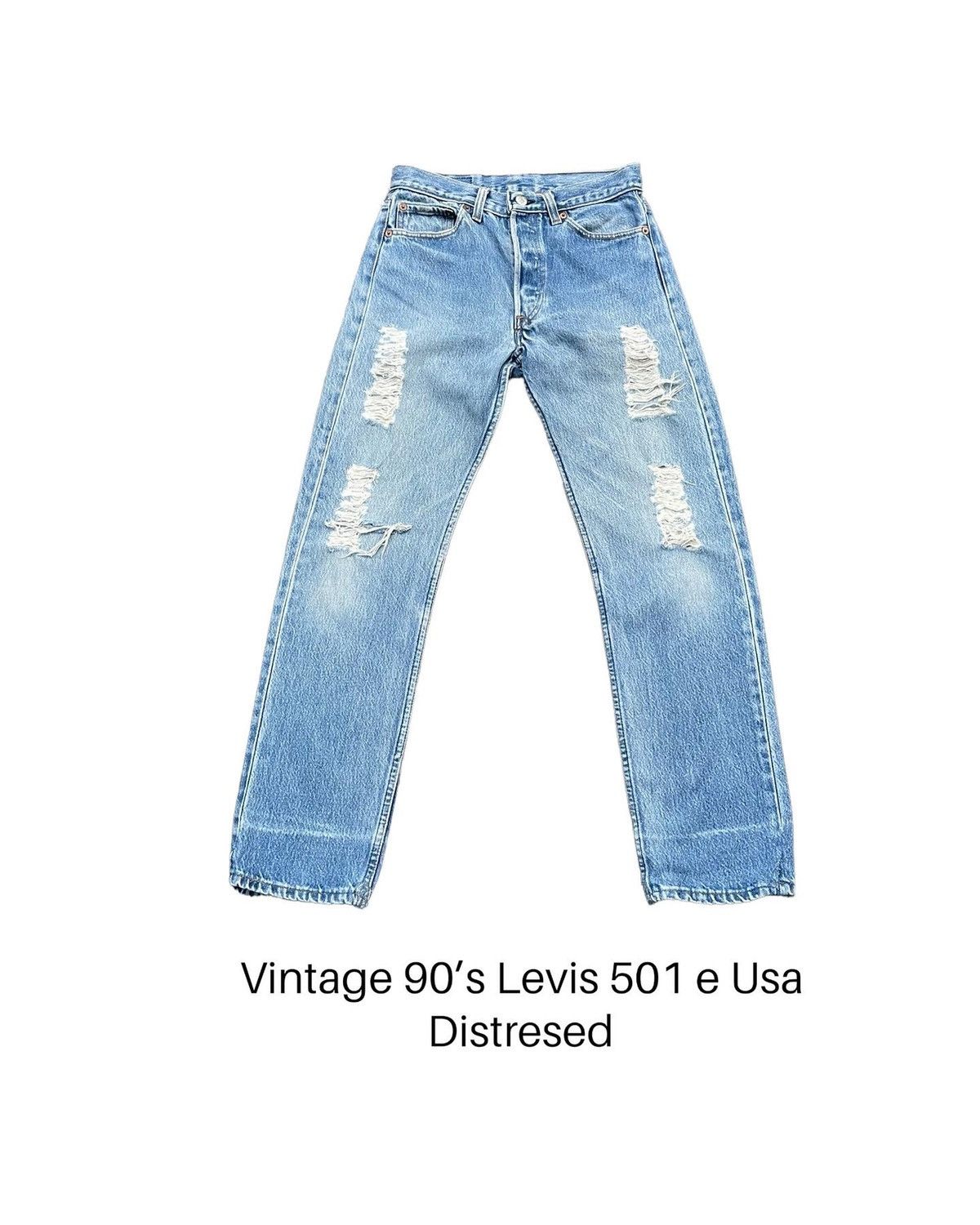 Levi's × Vintage Vintage 1990 Levis 501 e Stone Wash Distressed Size US 28 / EU 44 - 1 Thumbnail