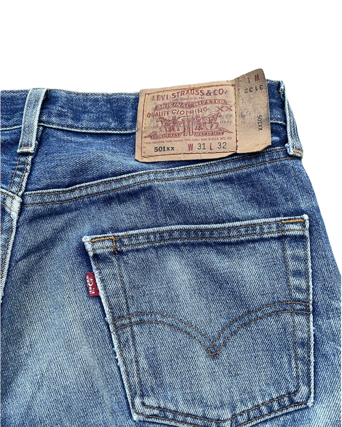 Levi's Vintage Levi’s 501XX Usa 1996 Aging Distressed Size US 31 - 10 Thumbnail