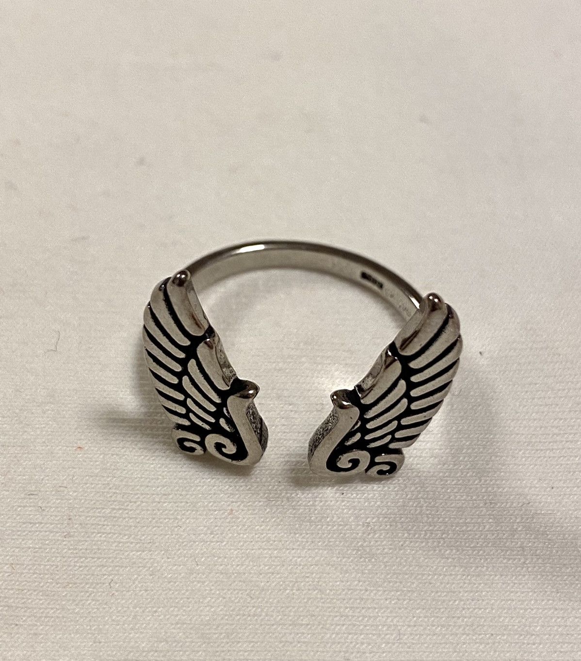 Streetwear × Vintage Wind Personality Wing Ring Female Simple Angel ...