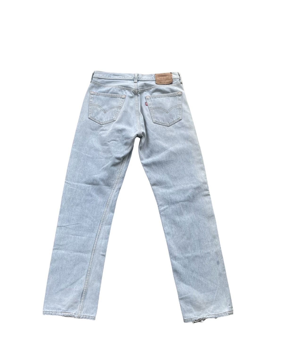 Levi's Vintage Levis 501 1996 USA Aging Faded Wash Distressed Size US 33 - 6 Thumbnail