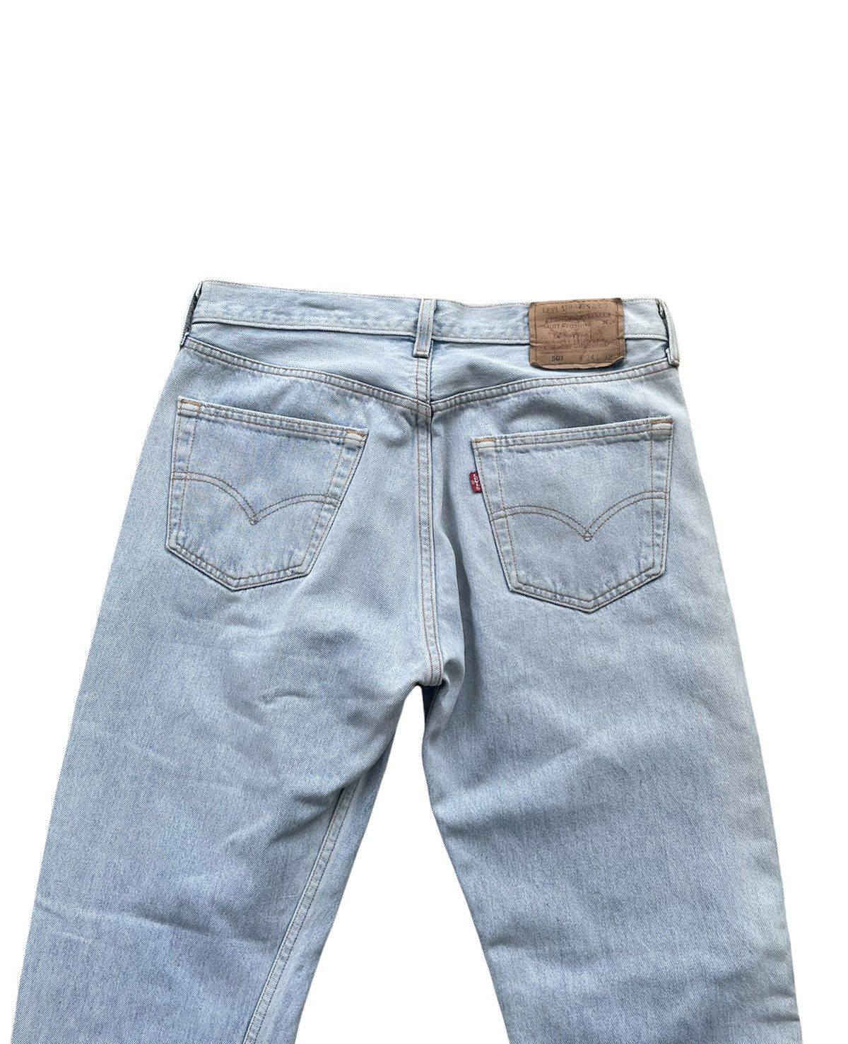 Levi's Vintage Levis 501 1996 USA Aging Faded Wash Distressed Size US 33 - 7 Thumbnail
