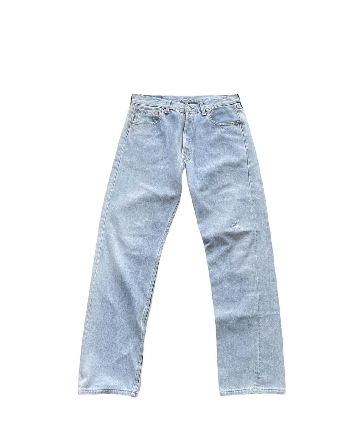 Levi's Vintage Levis 501 1996 USA Aging Faded Wash Distressed Size US 33 - 1 Thumbnail