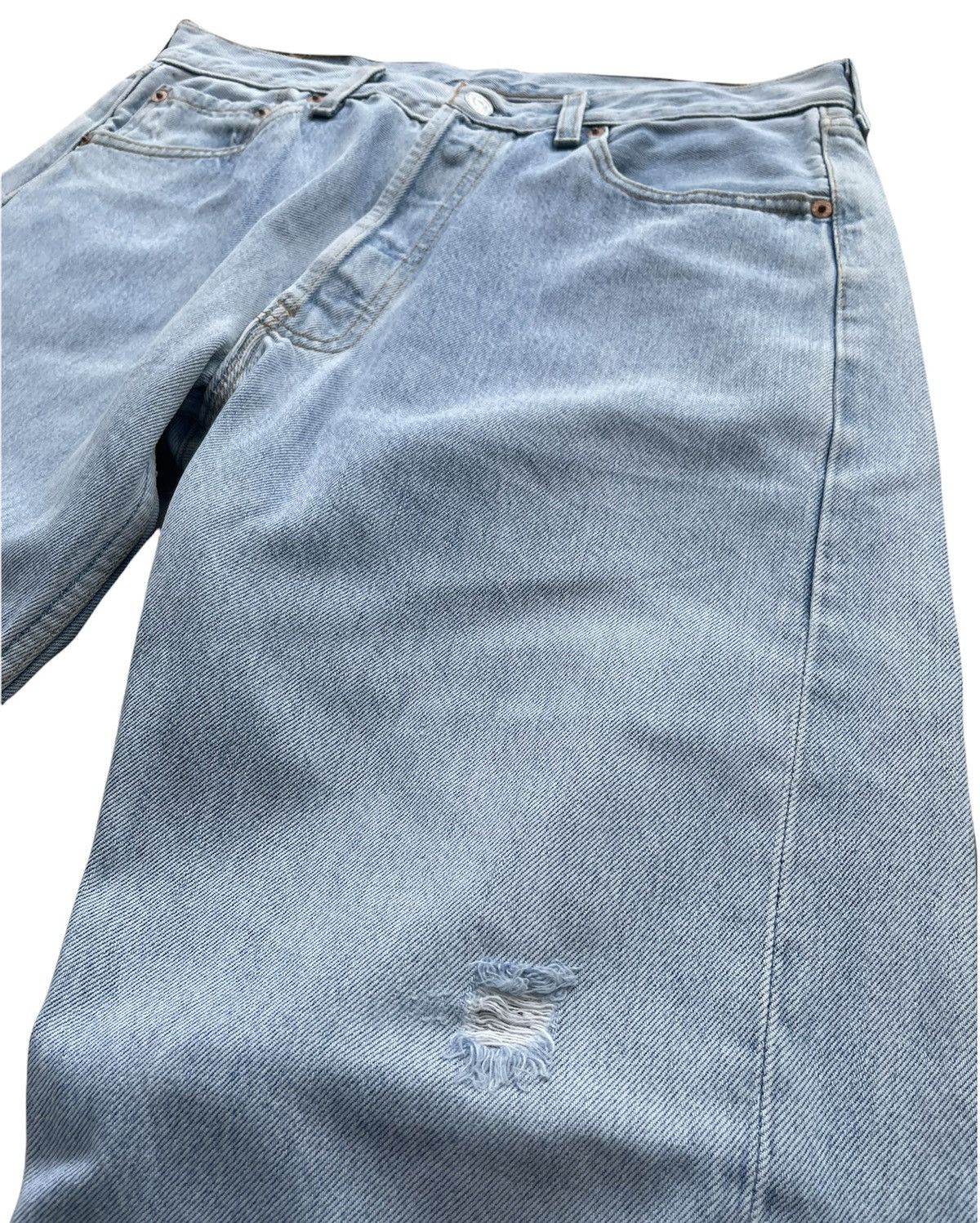 Levi's Vintage Levis 501 1996 USA Aging Faded Wash Distressed Size US 33 - 4 Thumbnail