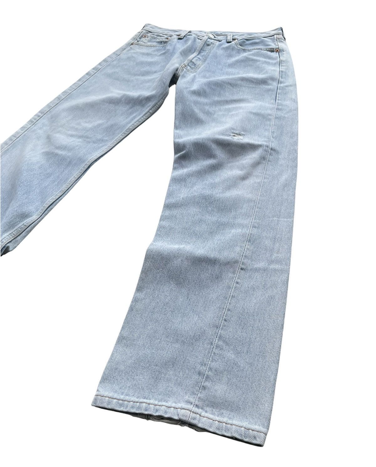 Levi's Vintage Levis 501 1996 USA Aging Faded Wash Distressed Size US 33 - 2 Thumbnail