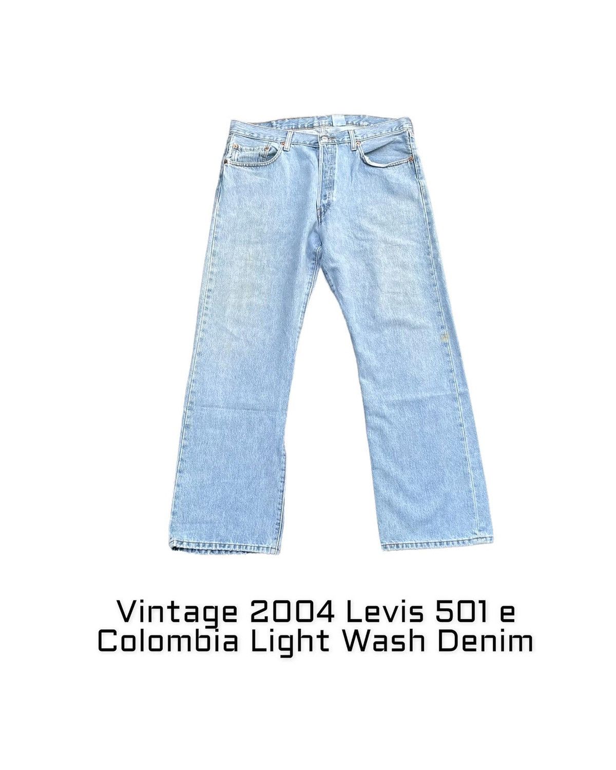 Levi's Vintage 2004 Levis 501 e Columbia Faded Light Wash Denim Size US 38 / EU 54 - 1 Thumbnail