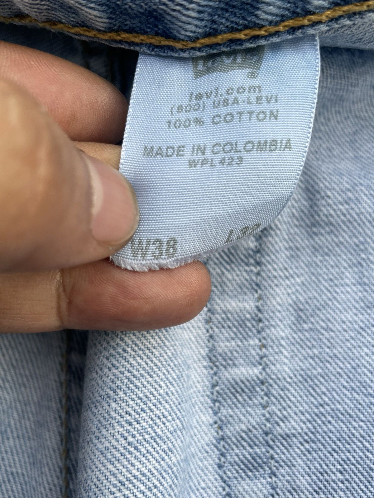 Levi's Vintage 2004 Levis 501 e Columbia Faded Light Wash Denim Size US 38 / EU 54 - 17 Thumbnail
