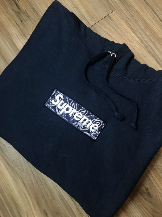 Supreme Supreme Bandana Box Logo Hooded Sweatshirt | Grailed