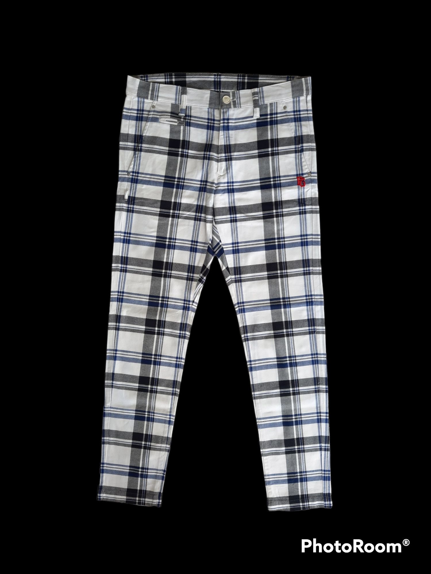 image of Archival Clothing Pearly Gates Checked Skinny Color Jeans, Men's (Size 32)