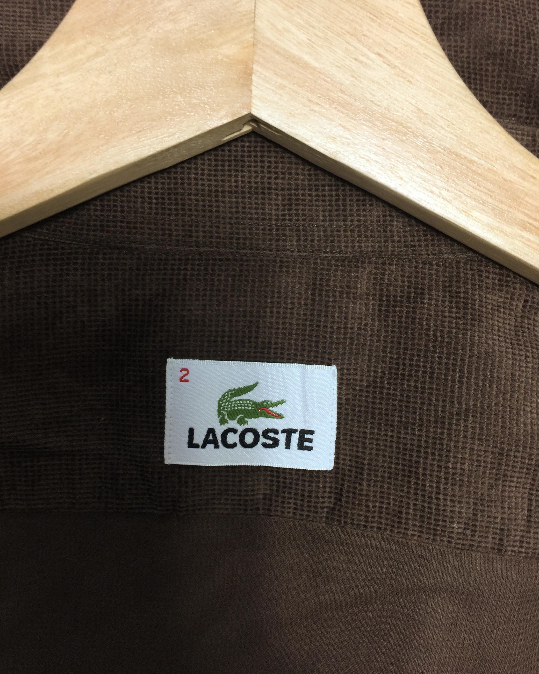Lacoste Rare Vintage Lacoste Long Sleeve Corduroy Button Ups Shirt Size US M / EU 48-50 / 2 - 9 Thumbnail
