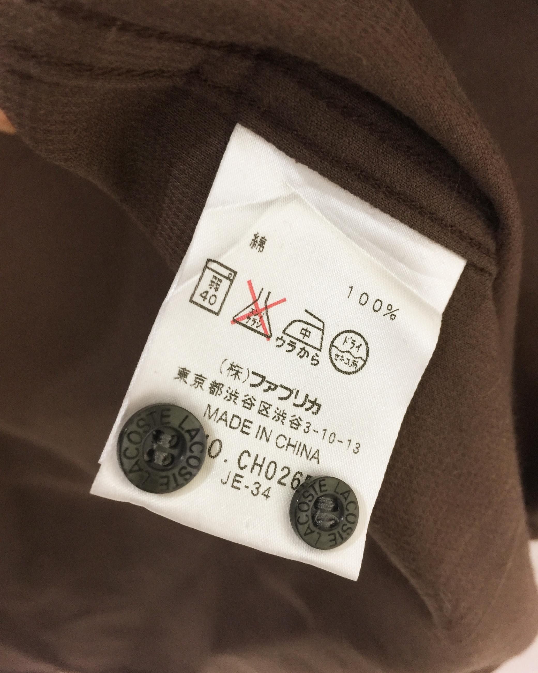 Lacoste Rare Vintage Lacoste Long Sleeve Corduroy Button Ups Shirt Size US M / EU 48-50 / 2 - 10 Thumbnail