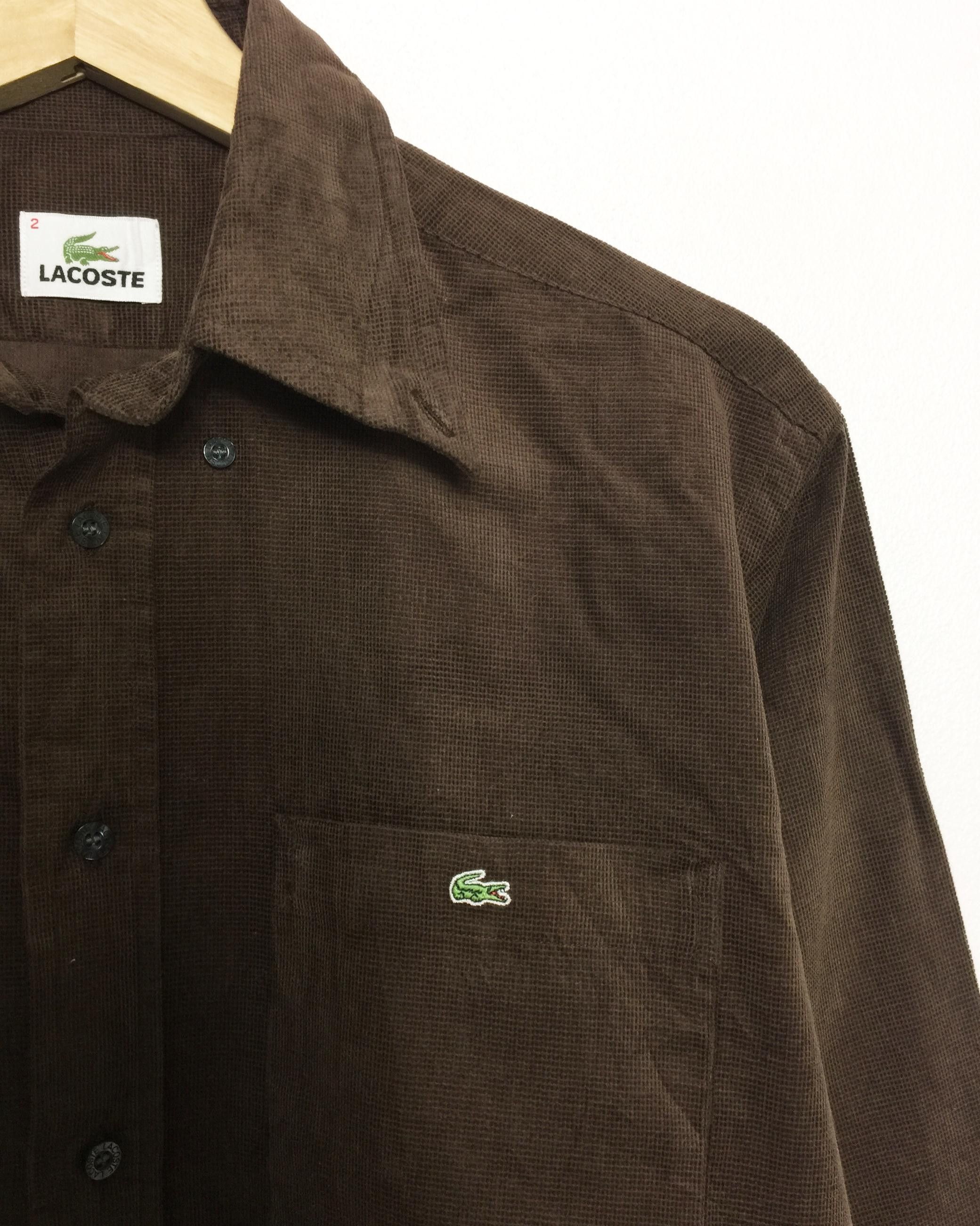 Lacoste Rare Vintage Lacoste Long Sleeve Corduroy Button Ups Shirt Size US M / EU 48-50 / 2 - 3 Thumbnail