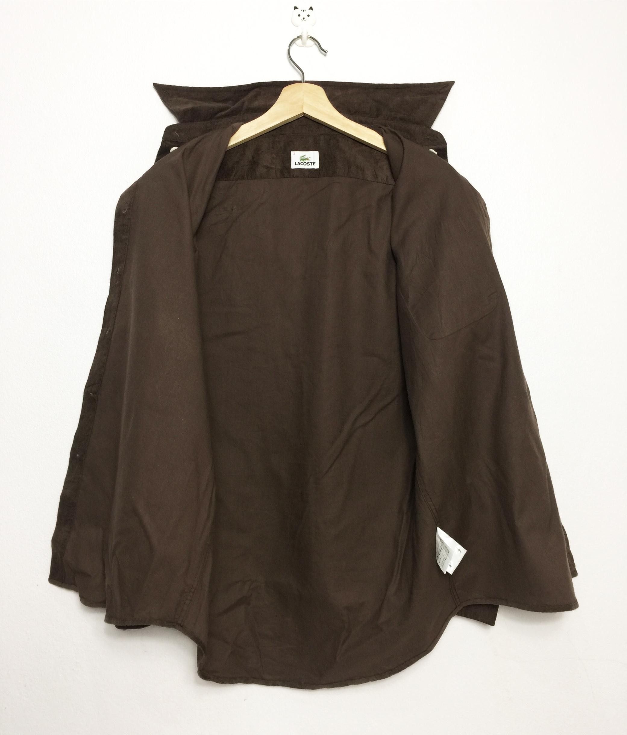 Lacoste Rare Vintage Lacoste Long Sleeve Corduroy Button Ups Shirt Size US M / EU 48-50 / 2 - 8 Thumbnail