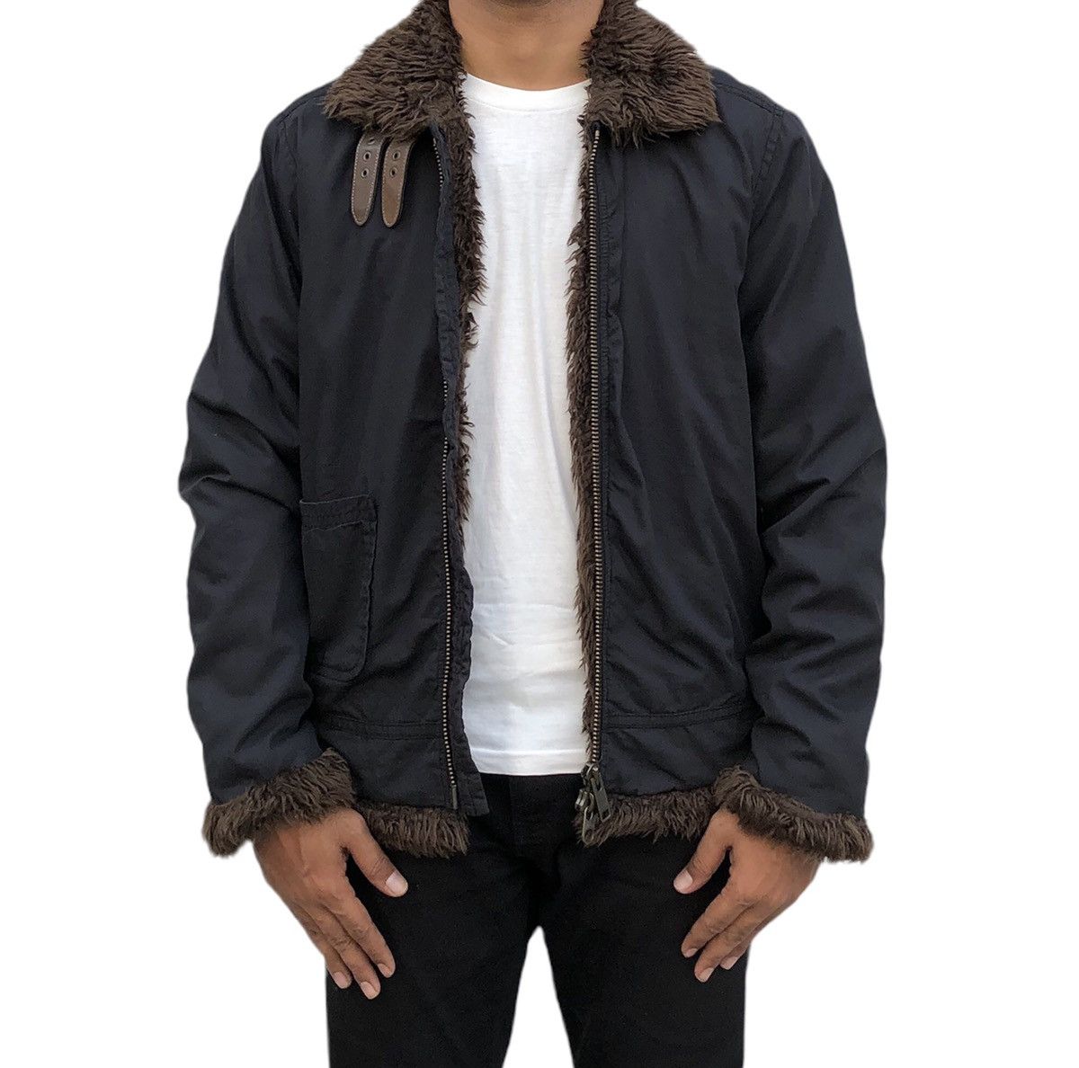 Japanese Brand Mei by Outdoor Legacy Lined Sherpa Buckle Jacket Size US M / EU 48-50 / 2 - 2 Thumbnail