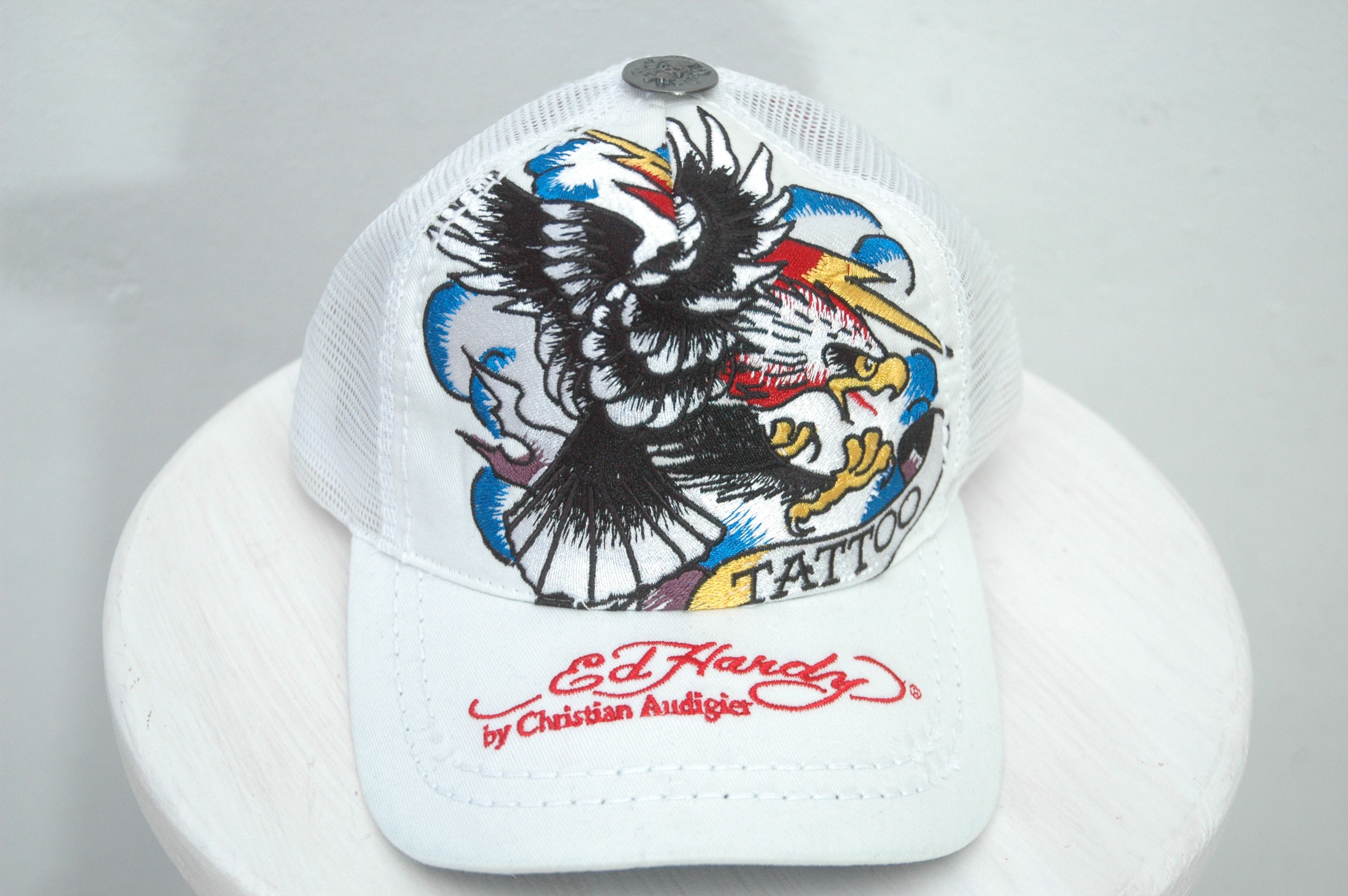 Ed Hardy NWT Ed Hardy Christian Audigier 77 Tattoo Eagle Cap Size ONE SIZE - 2 Thumbnail