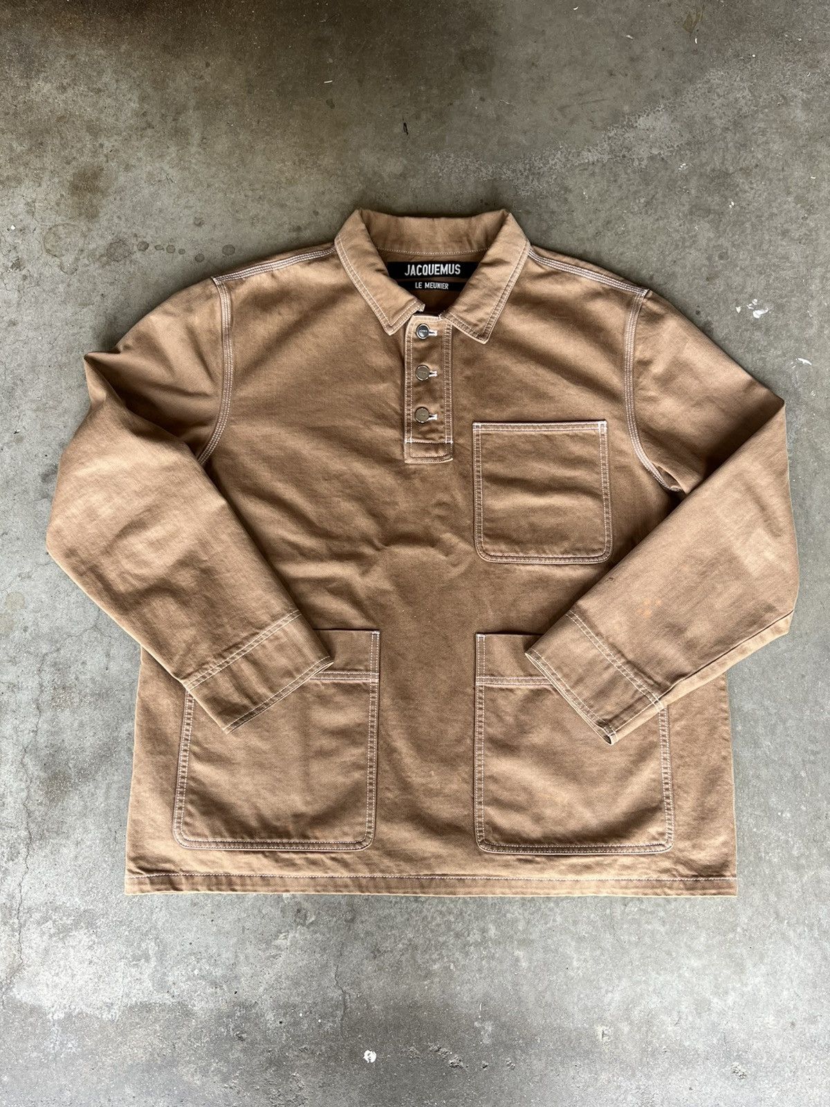 Jacquemus Jacquemus Le Meunier Contrast Stitch Pullover Jacket Size US L / EU 52-54 / 3 - 8 Thumbnail
