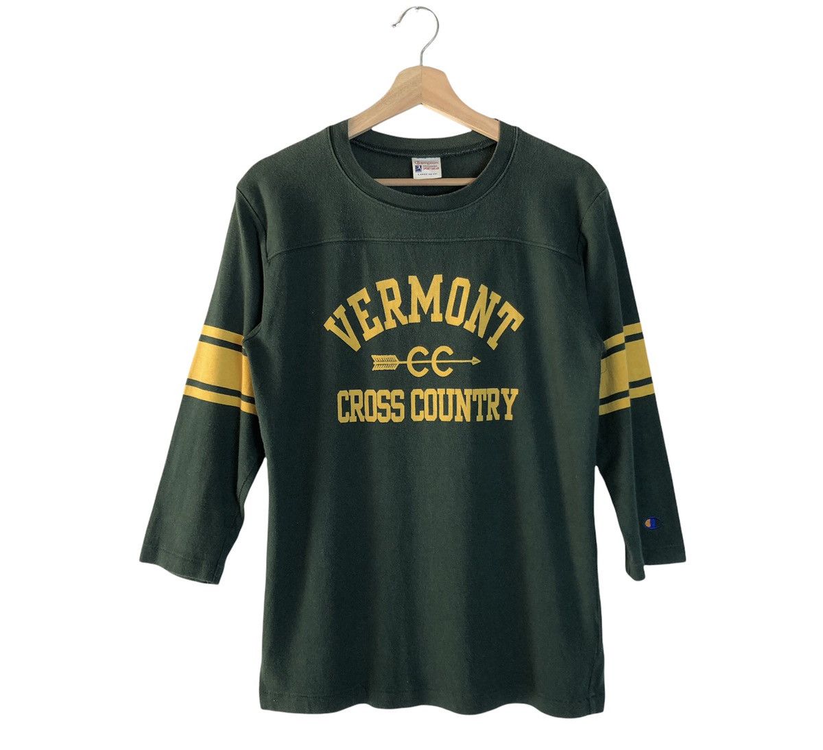 Beams Plus × Champion × Vintage Vintage Champion Running Man Vermont Cross Country Raglan Size US L / EU 52-54 / 3 - 1 Thumbnail