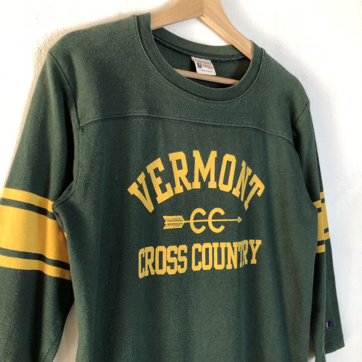 Beams Plus × Champion × Vintage Vintage Champion Running Man Vermont Cross Country Raglan Size US L / EU 52-54 / 3 - 9 Thumbnail