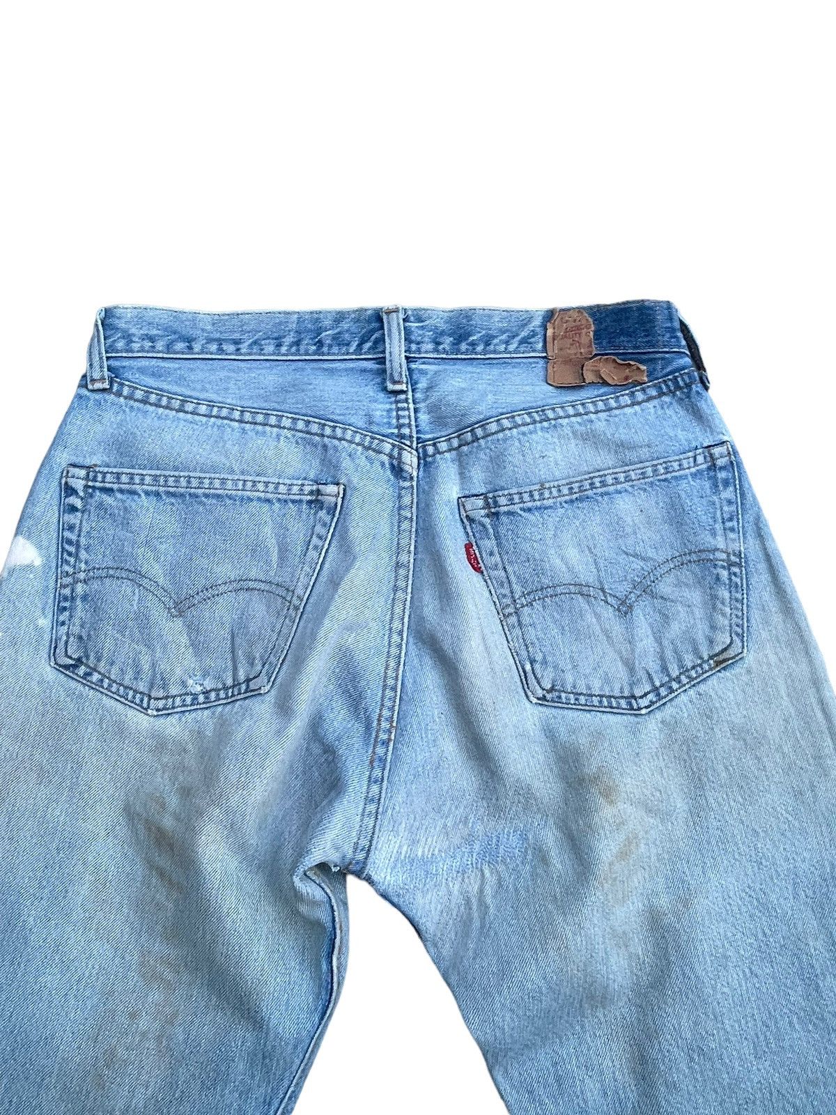 Levi's × Vintage Vintage 1978 Levis 501 e Selvedge Distresed & Rework Size US 31 - 15 Thumbnail