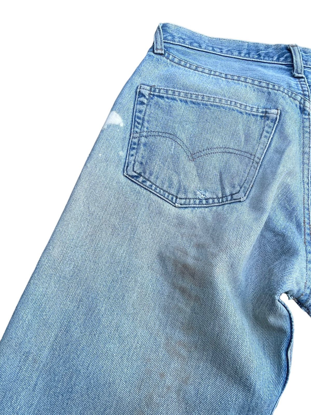 Levi's × Vintage Vintage 1978 Levis 501 e Selvedge Distresed & Rework Size US 31 - 12 Thumbnail