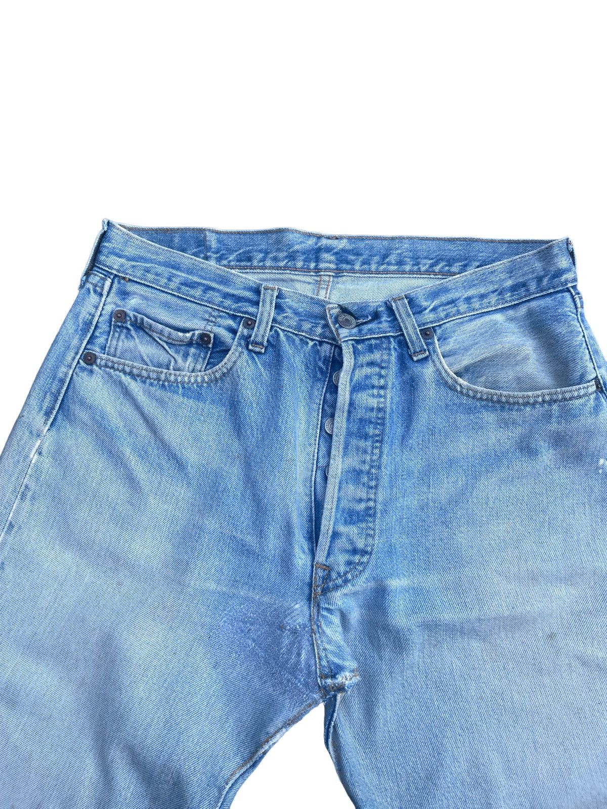 Levi's × Vintage Vintage 1978 Levis 501 e Selvedge Distresed & Rework Size US 31 - 4 Thumbnail