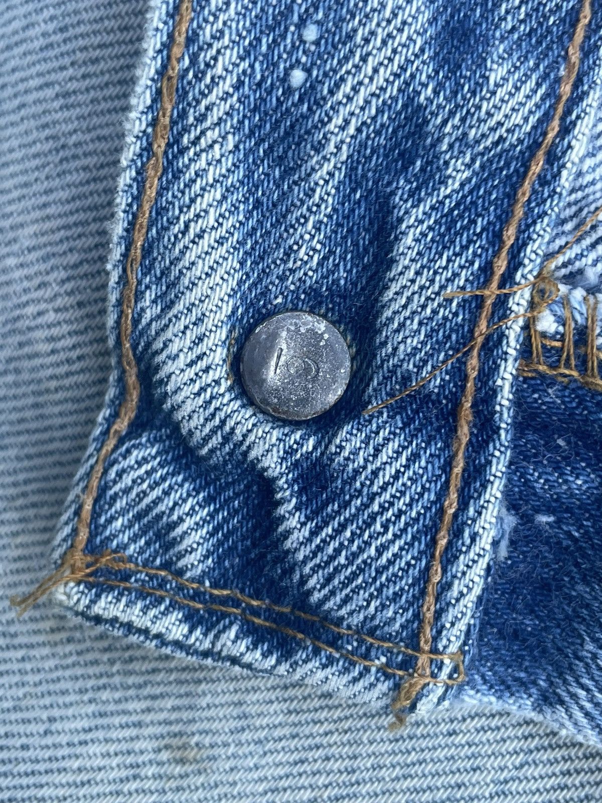 Levi's × Vintage Vintage 1978 Levis 501 e Selvedge Distresed & Rework Size US 31 - 20 Thumbnail