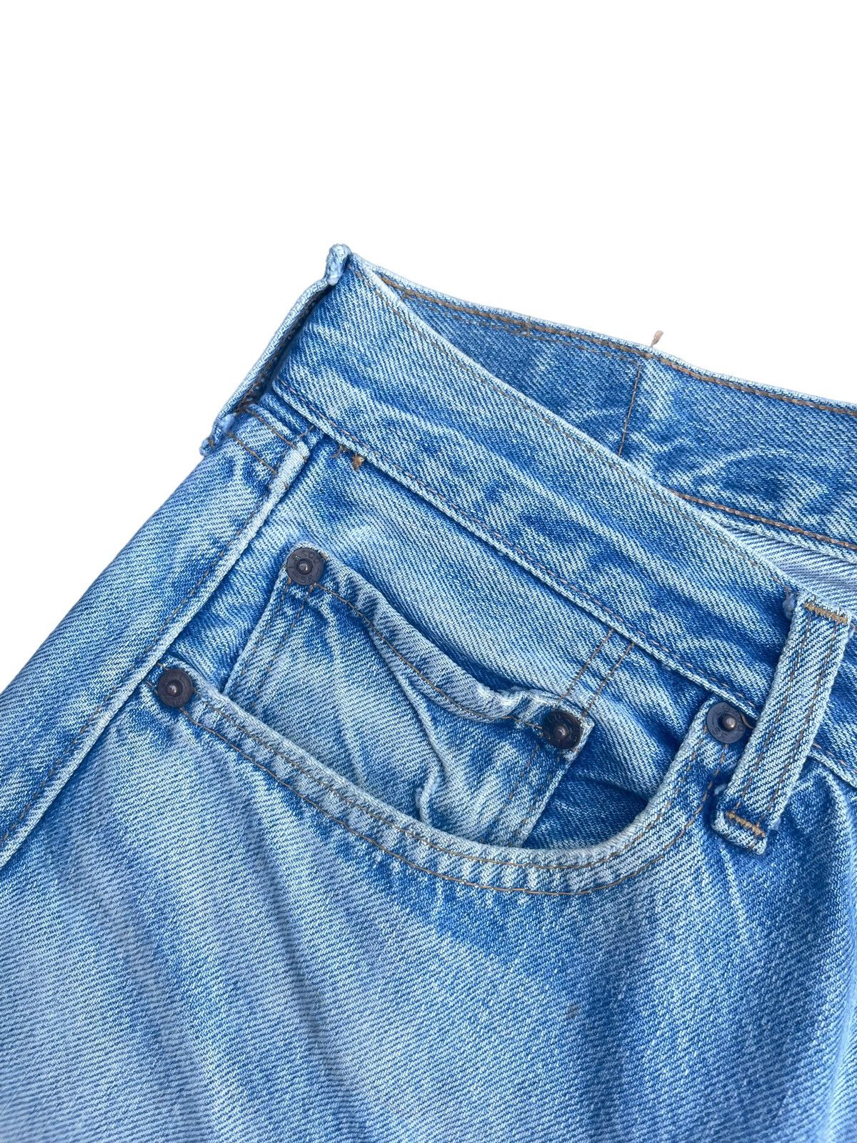 Levi's × Vintage Vintage 1978 Levis 501 e Selvedge Distresed & Rework Size US 31 - 7 Thumbnail