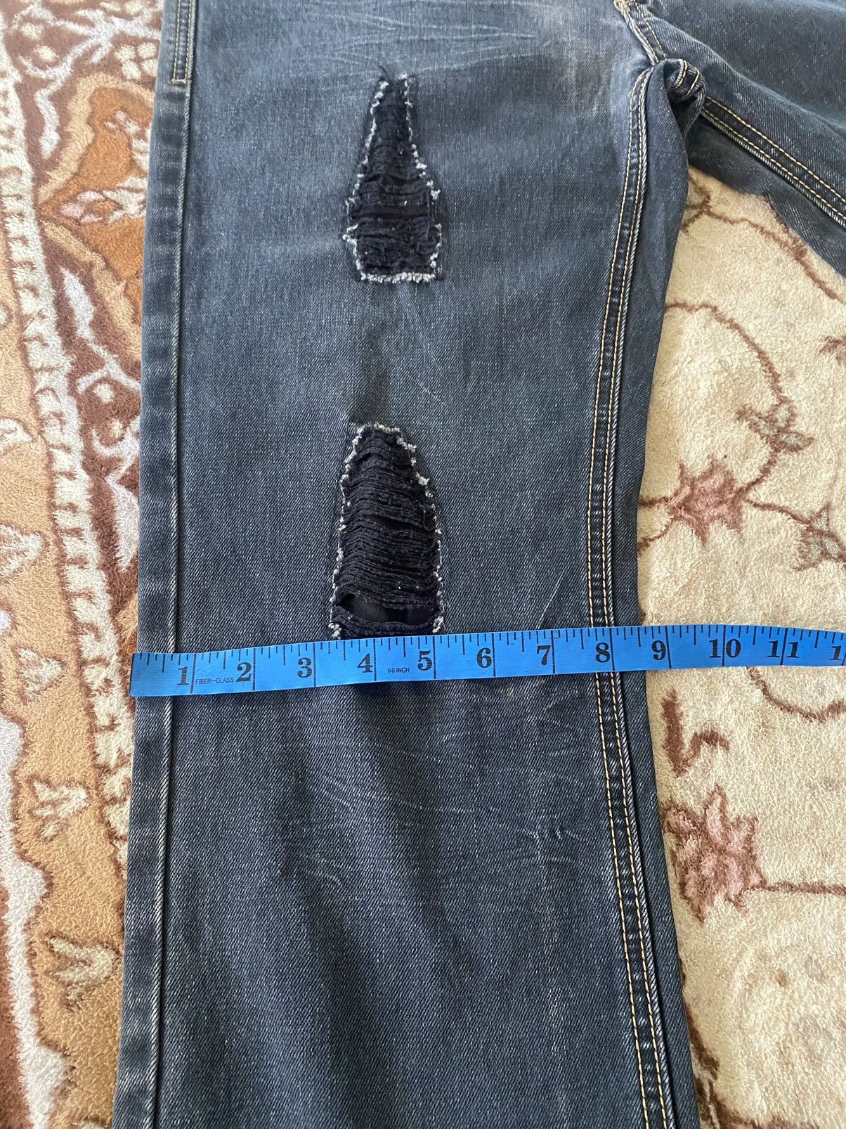 Vintage LAMASINI JEANS Distressed Style Size US 31 - 17 Thumbnail