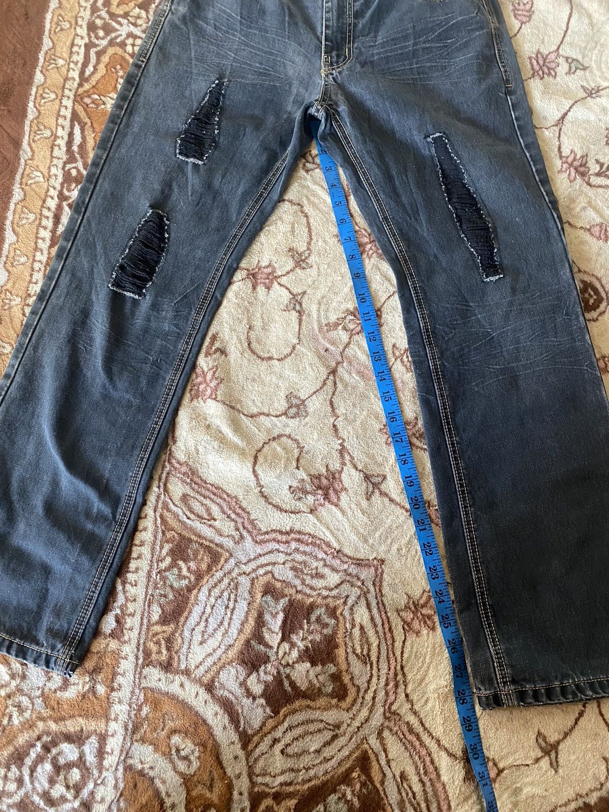 Vintage LAMASINI JEANS Distressed Style Size US 31 - 15 Thumbnail