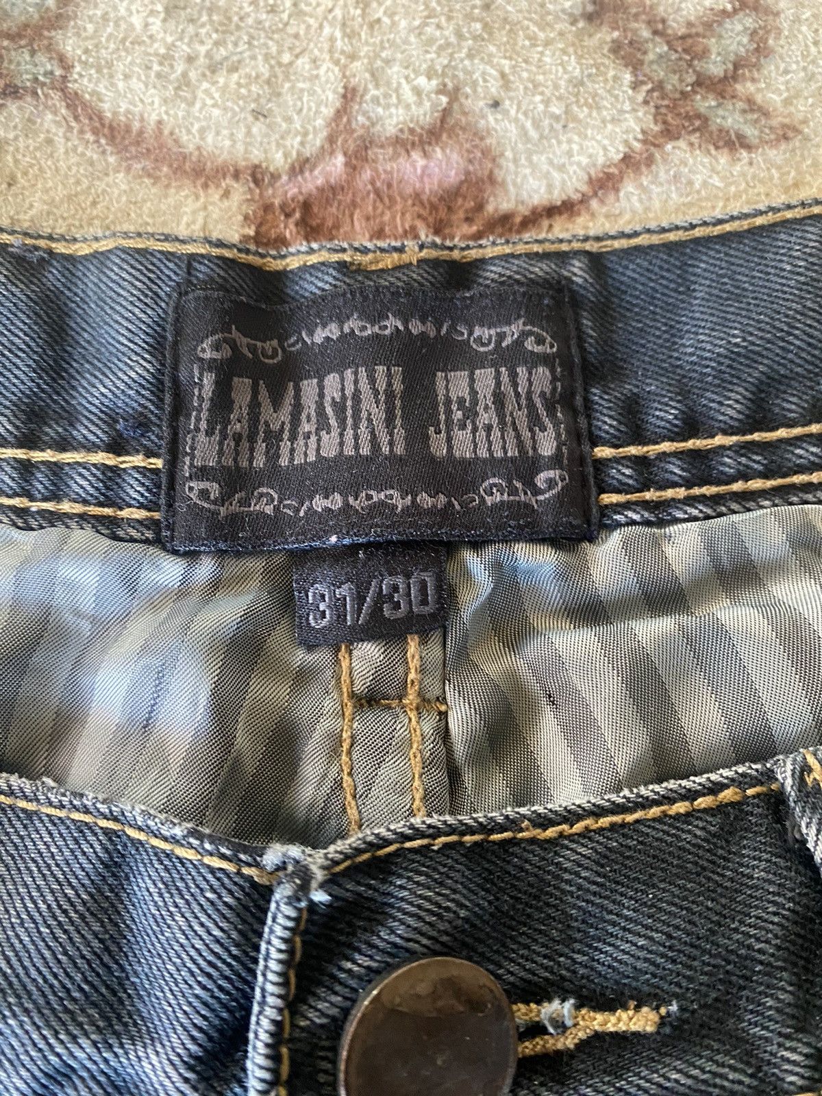 Vintage LAMASINI JEANS Distressed Style Size US 31 - 9 Thumbnail