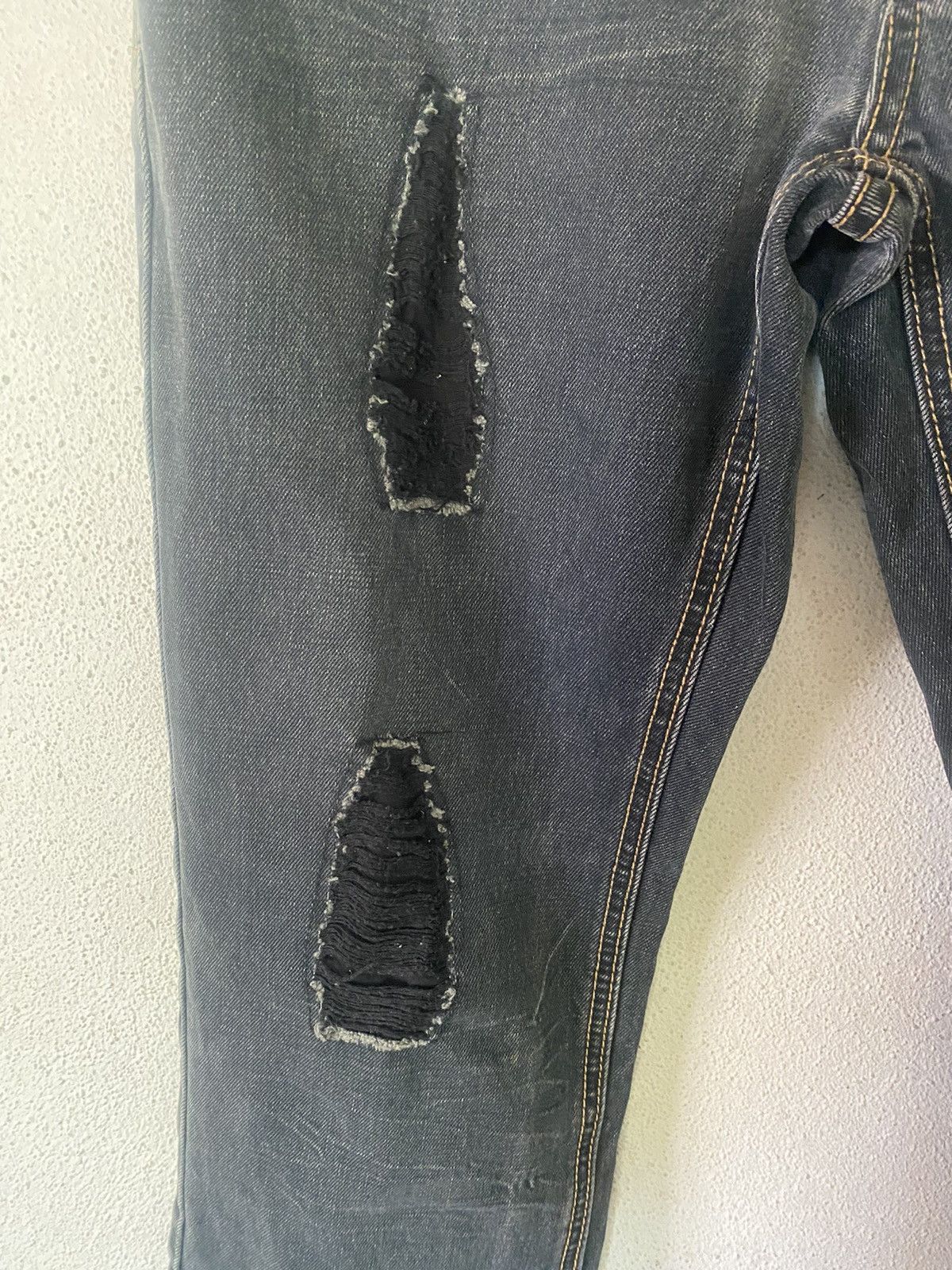 Vintage LAMASINI JEANS Distressed Style Size US 31 - 6 Thumbnail