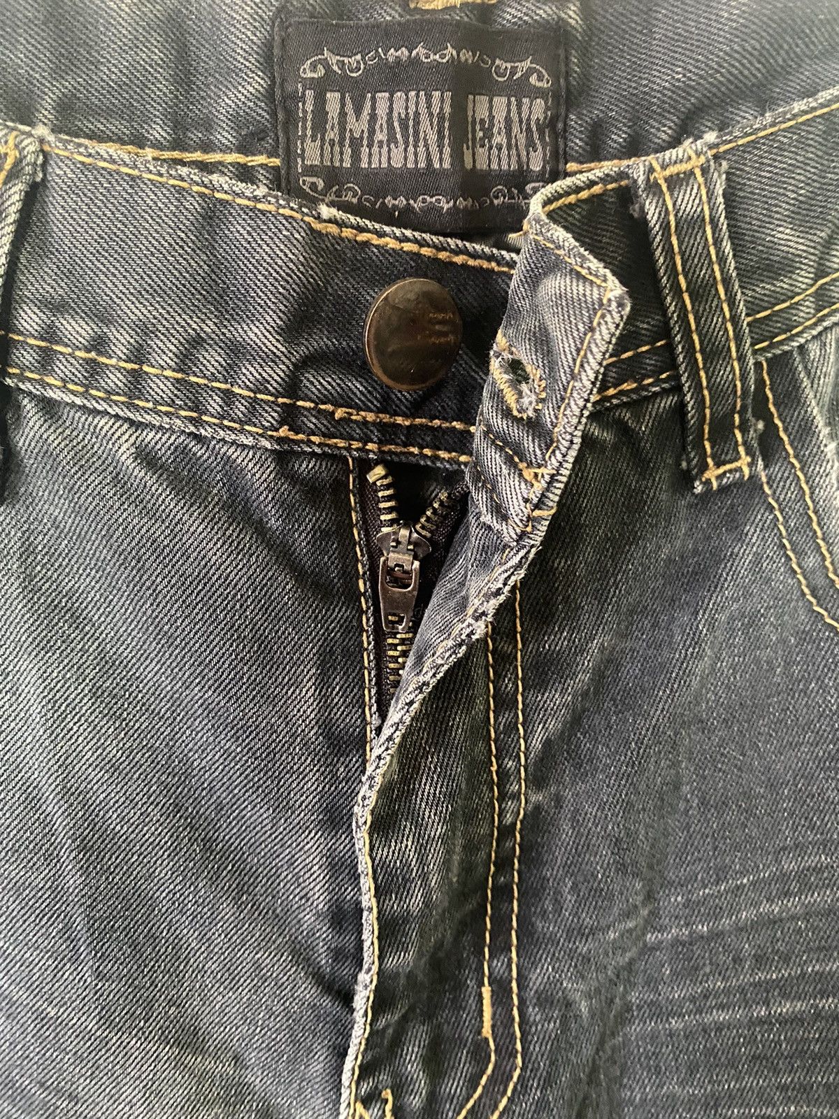 Vintage LAMASINI JEANS Distressed Style Size US 31 - 8 Thumbnail
