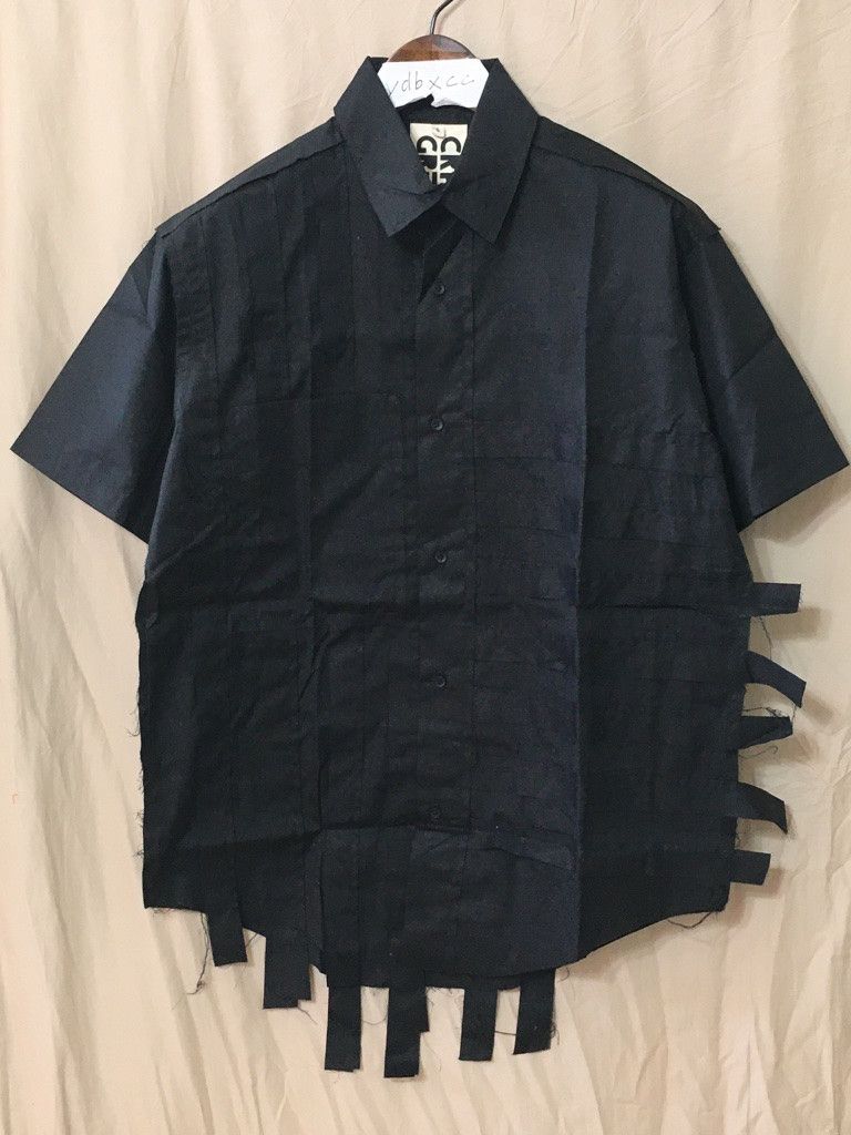 image of Craig Green Ss14 First Collection Stripes Shirt in Black, Men's (Size Medium)