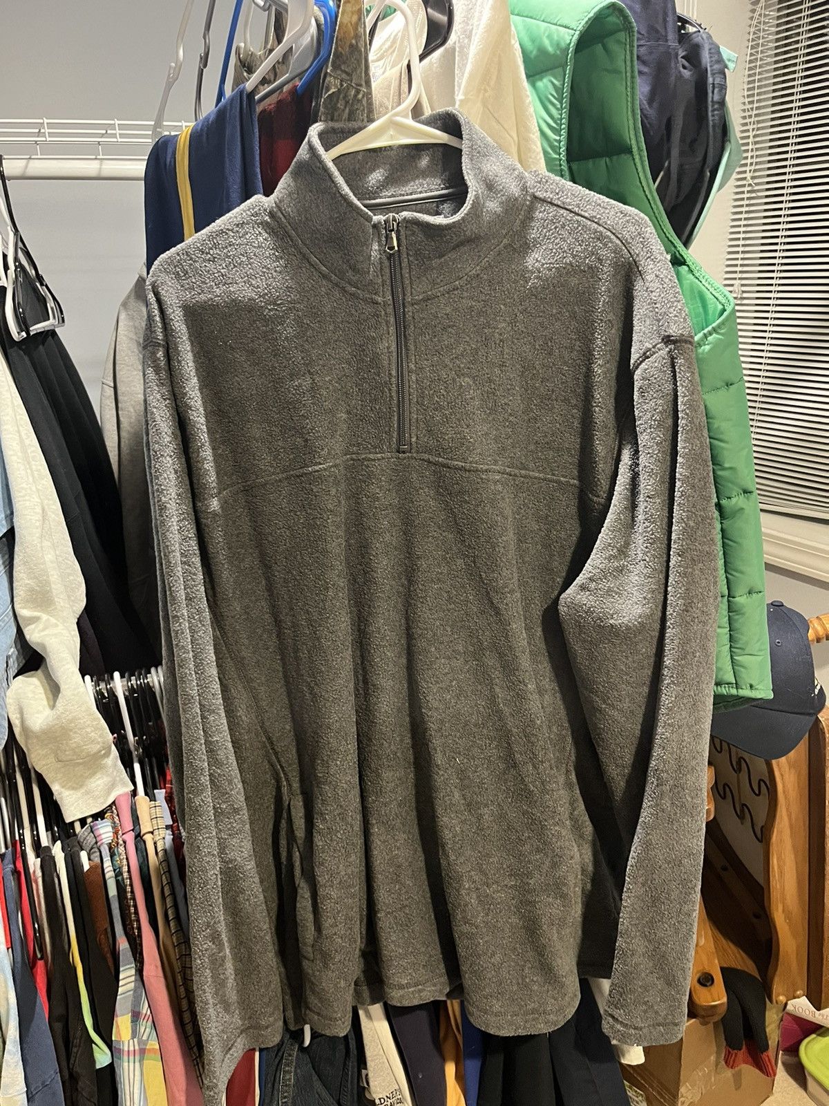Croft & Barrow Grey 1/4 Zip Sherpa Size US XXL / EU 58 / 5 - 1 Thumbnail