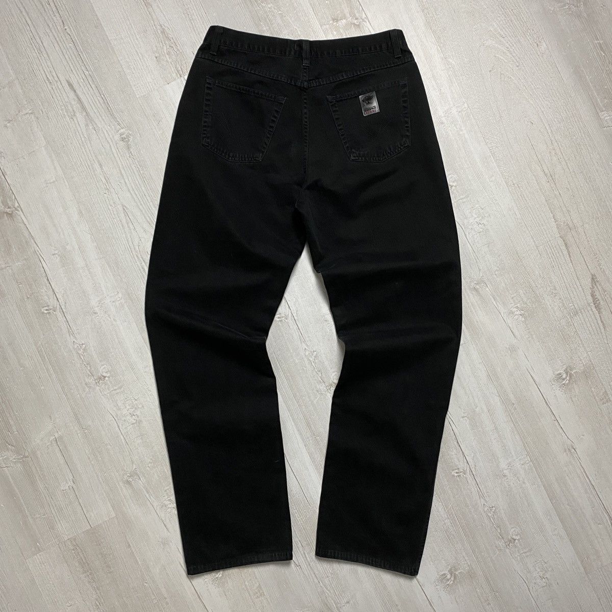 Vintage Versace Sport Patch Logo Black Denim Jeans Pants Msz
