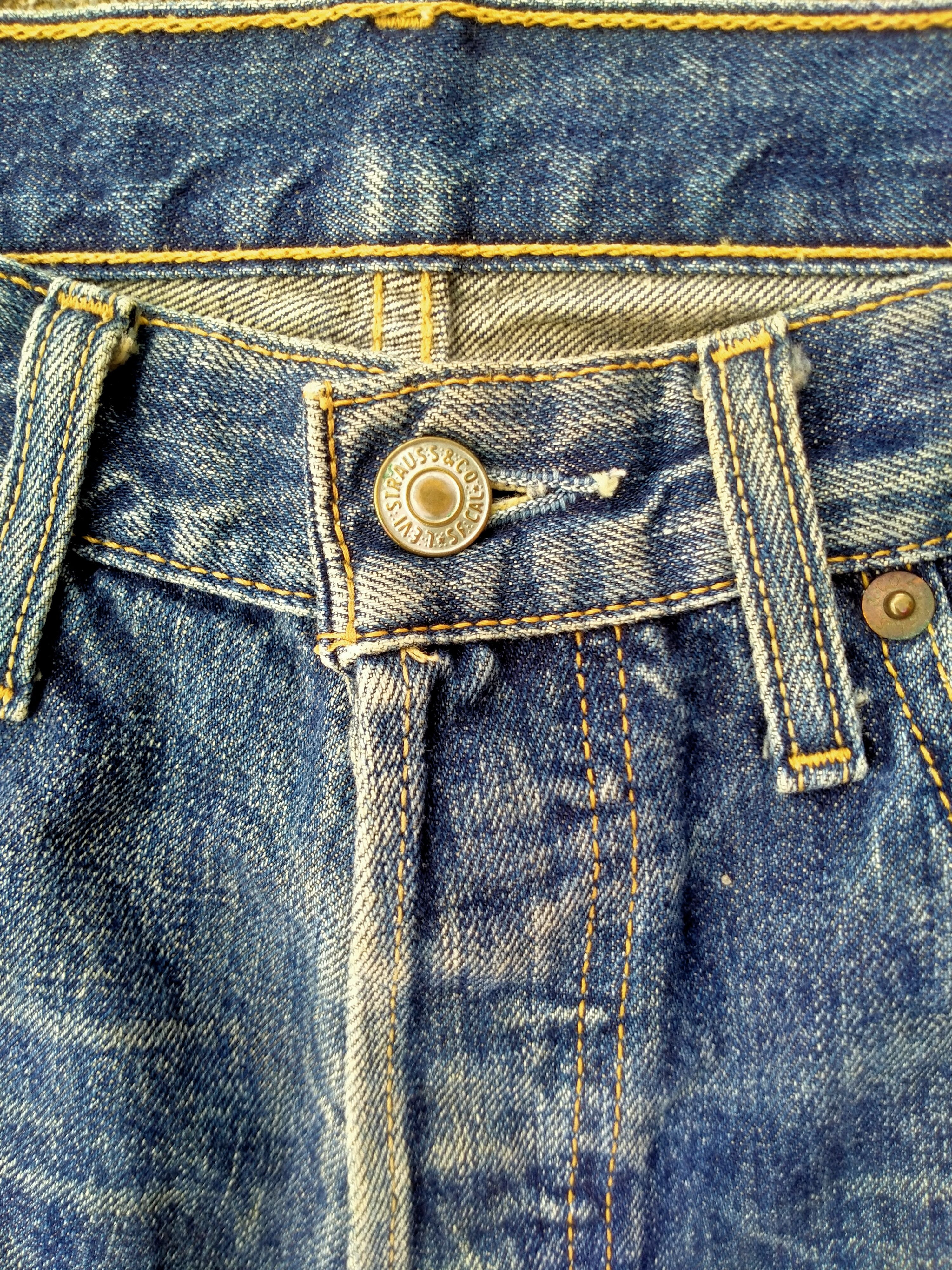 Levi's DISTRESSED LEVIS 501 BUTTON 359 DENIM Size US 33 - 3 Thumbnail