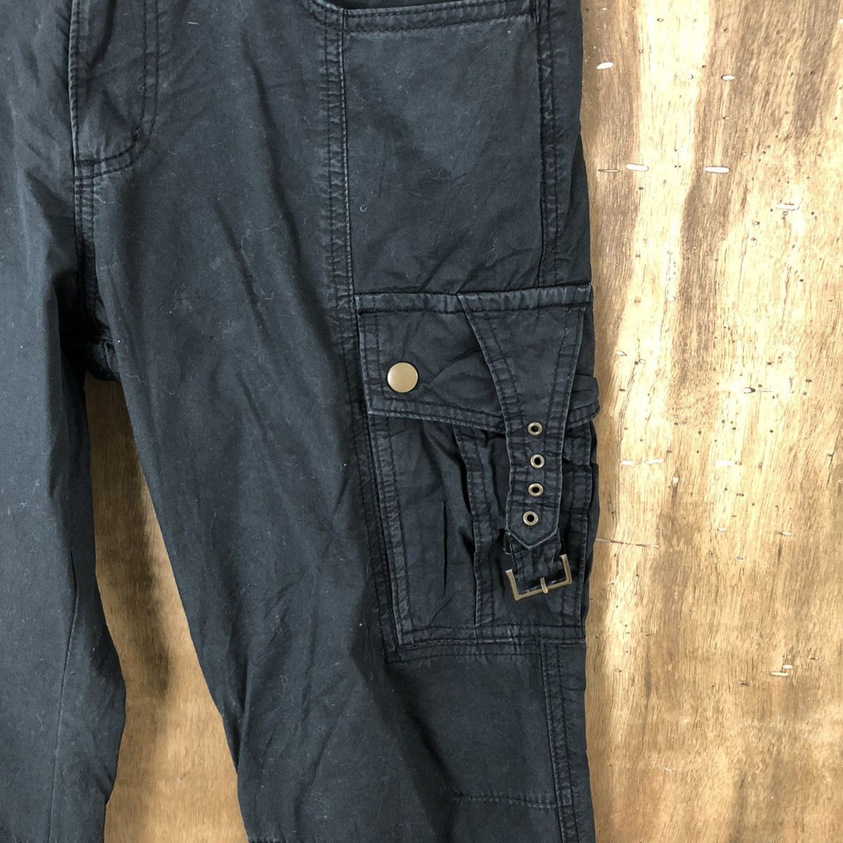 Michel Klein Michel Klein Black Cargo Multipocket pants #6184 Size US 31 - 7 Thumbnail