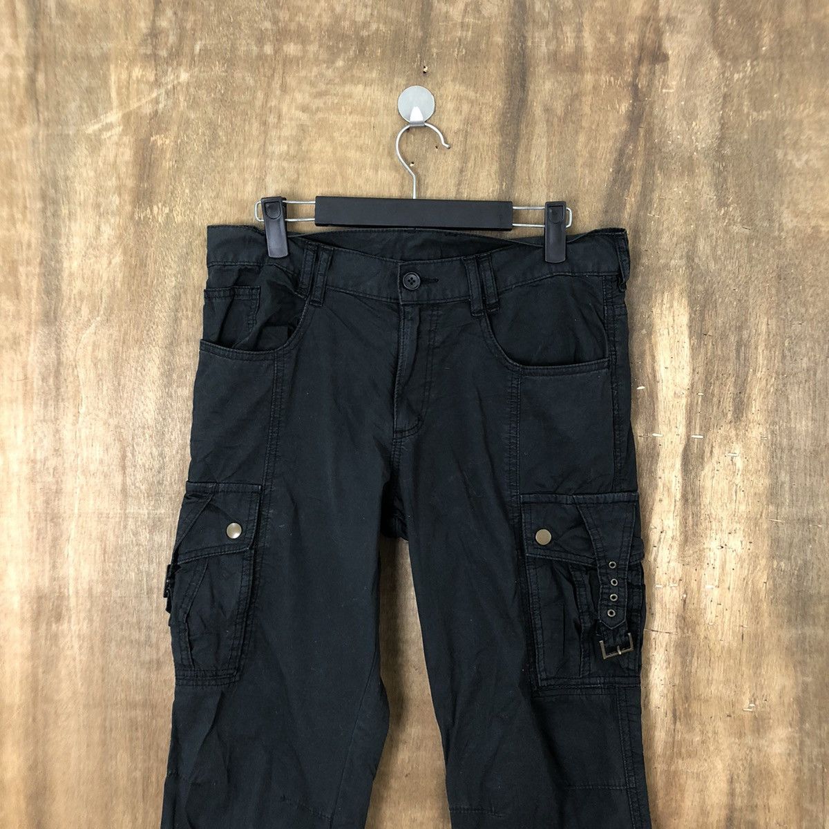 Michel Klein Michel Klein Black Cargo Multipocket pants #6184 Size US 31 - 2 Thumbnail