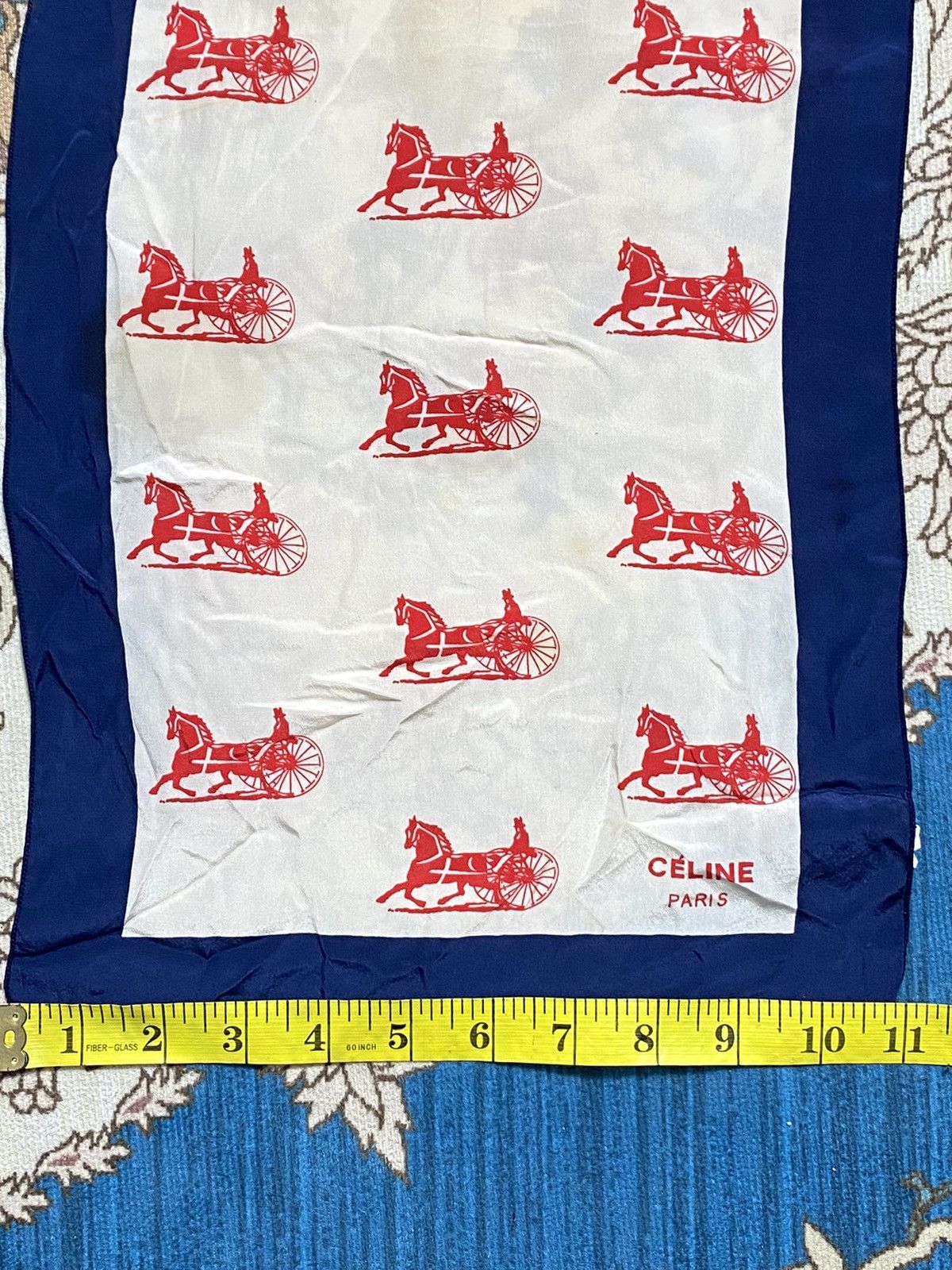 Celine Vintage Celine Paris Scarf Monogram Hermes Size ONE SIZE - 6 Thumbnail