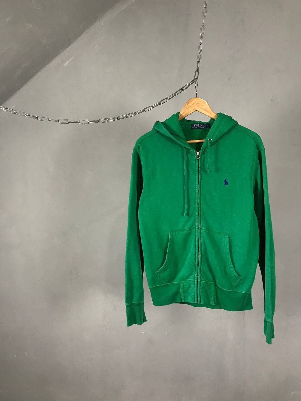 Vintage Polo Ralph Lauren vintage luxury green hoodie Size US S / EU 44-46 / 1 - 1 Thumbnail