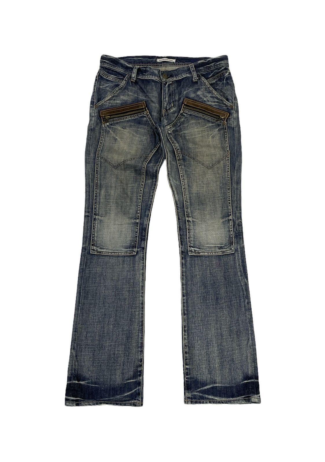 PPFM Vintage Michel Klein Homme Double Knee Flare Jeans Size US 32 / EU 48 - 3 Thumbnail