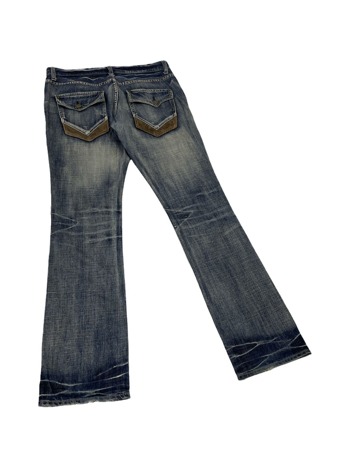 PPFM Vintage Michel Klein Homme Double Knee Flare Jeans Size US 32 / EU 48 - 5 Thumbnail
