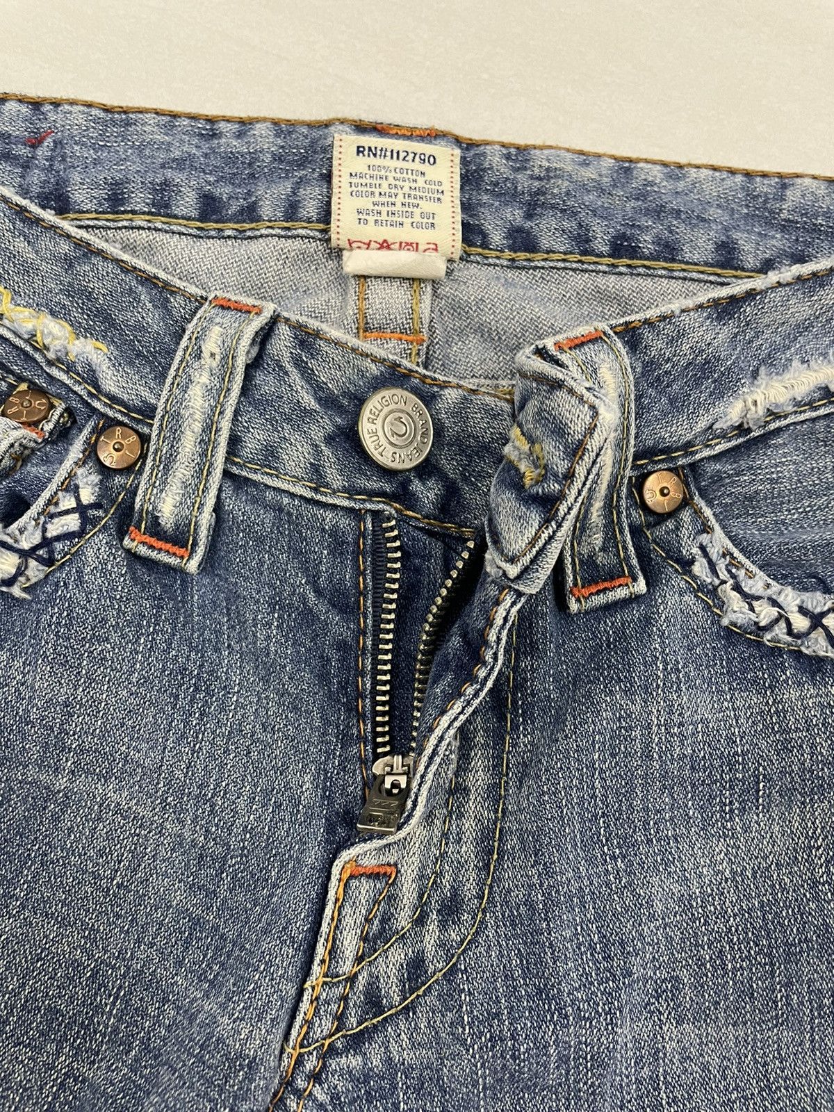 True Religion Vintage True Religion Distressed Flare Jeans Size US 30 / EU 46 - 8 Thumbnail