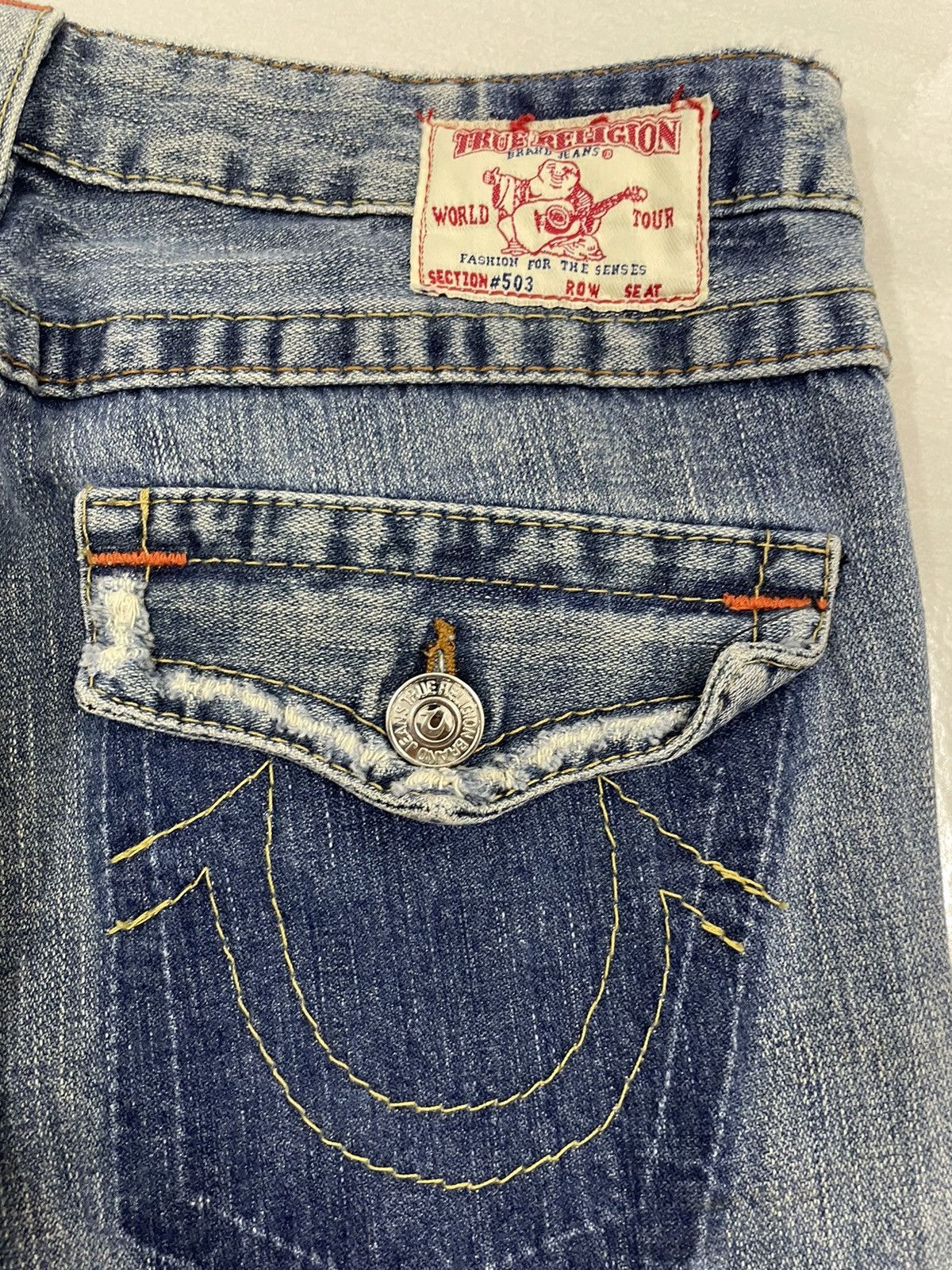 True Religion Vintage True Religion Distressed Flare Jeans Size US 30 / EU 46 - 7 Thumbnail
