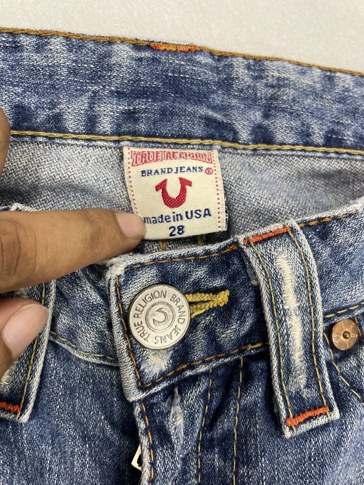 True Religion Vintage True Religion Distressed Flare Jeans Size US 30 / EU 46 - 11 Thumbnail