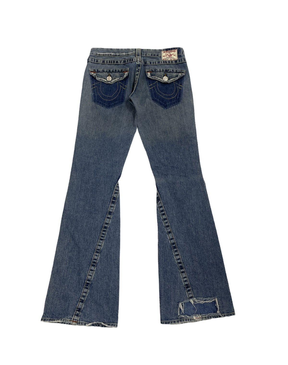 True Religion Vintage True Religion Distressed Flare Jeans Size US 30 / EU 46 - 4 Thumbnail