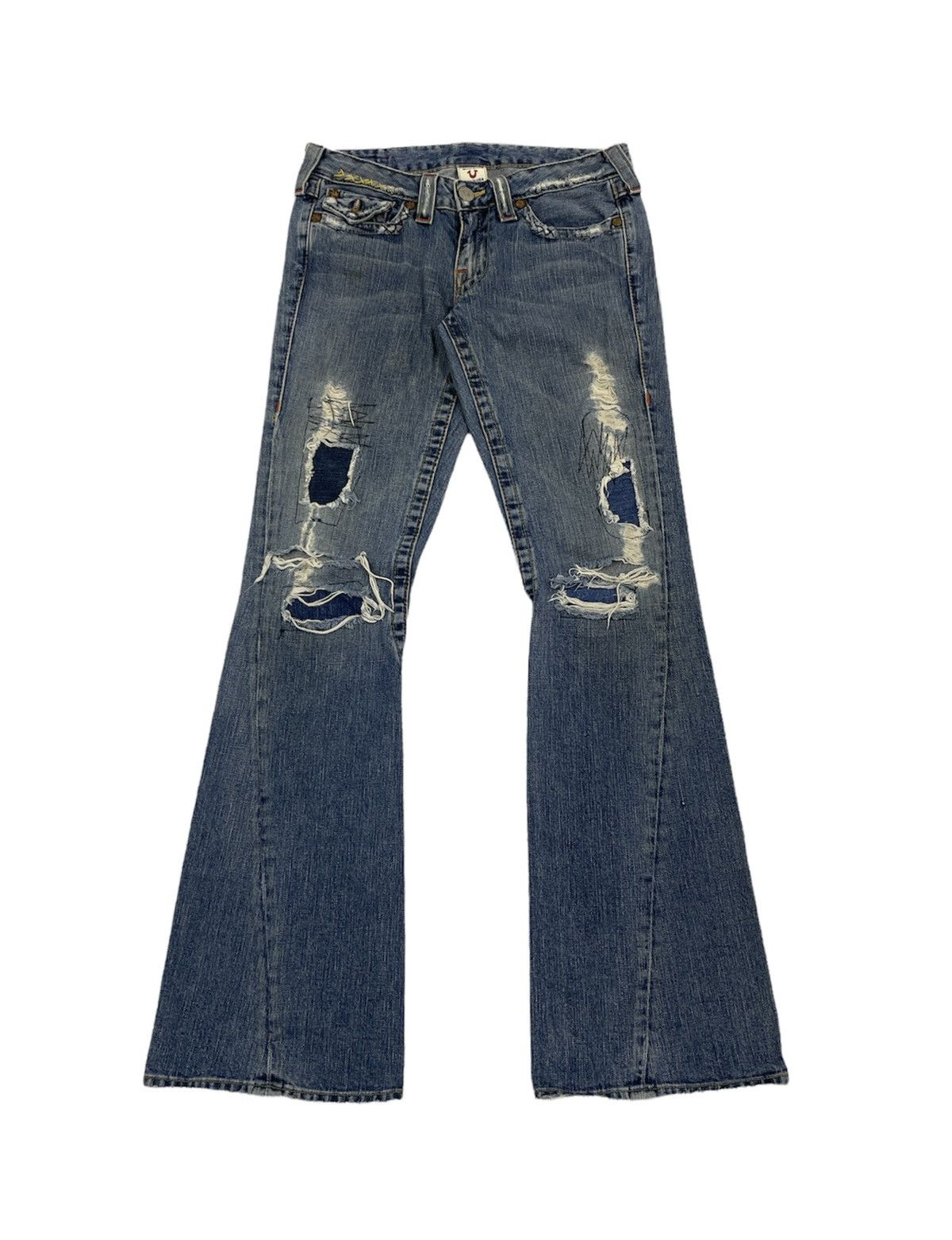 True Religion Vintage True Religion Distressed Flare Jeans Size US 30 / EU 46 - 3 Thumbnail