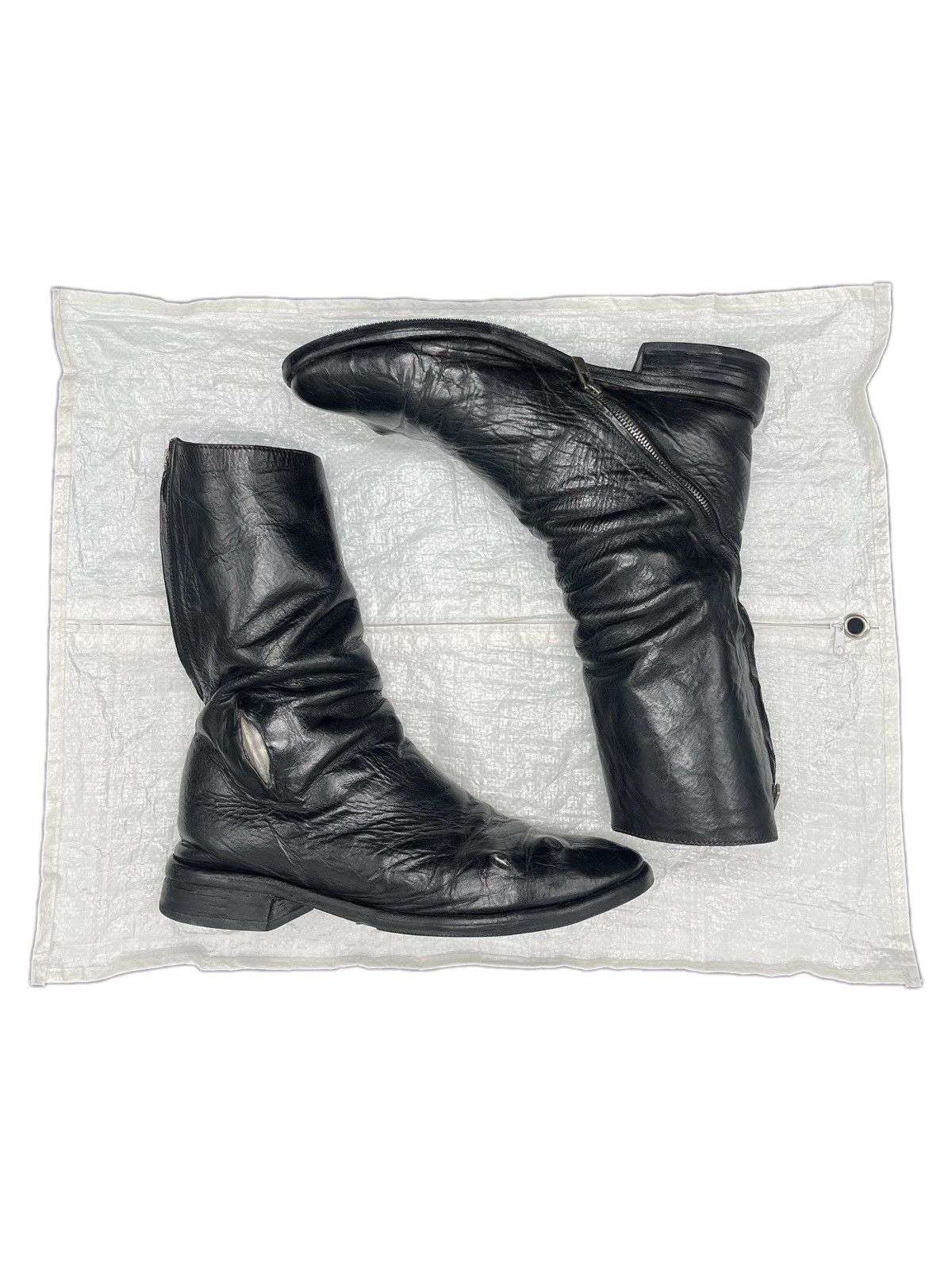 Carol Christian Poell CCP Prosthetic Tornado Zip Boots AM